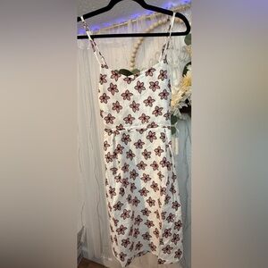 Hayden Los Angeles Floral Pink and White Dress Size Medium NEW with tags